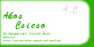 akos csicso business card